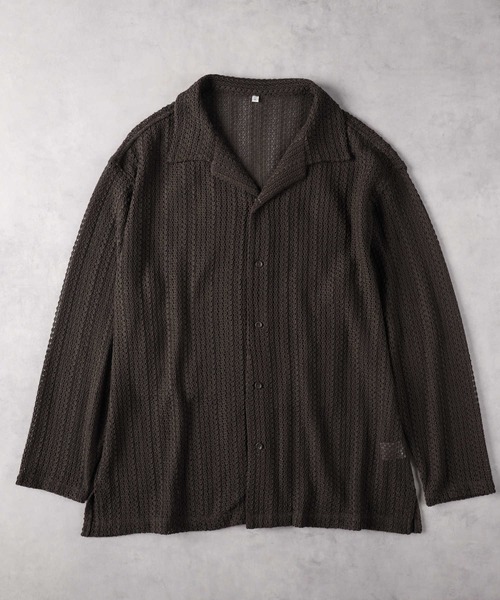 Right-on(ライトオン)の「長袖レースシャツアンサンブル(アンサンブル・メンズ・ブラウン/ブラック/キナリ・M/XL/L)」の8枚目の写真