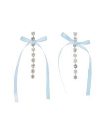 リボンビジューピアス
