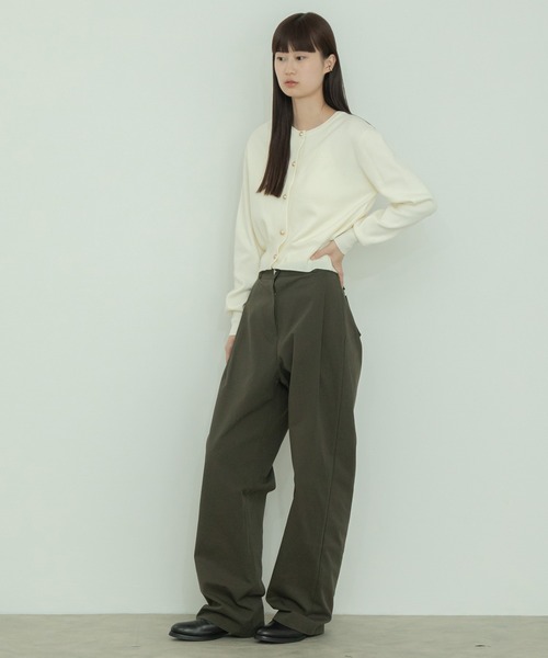 【セール】ショート丈メタルボタンカーディガン/長袖 ミニ丈 クロップド丈 韓国 ガーリー オフィスカジュアル（カーディガン/ボレロ）｜HEILIS（ヘイリス）