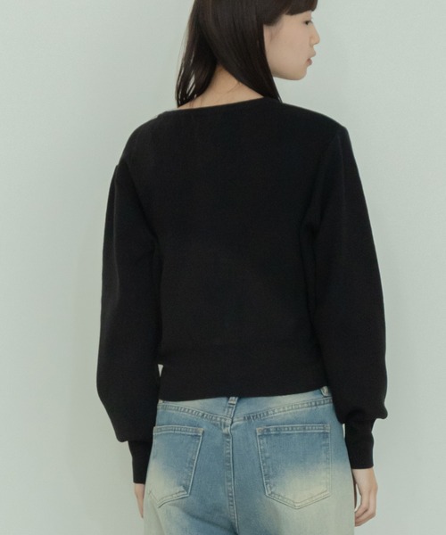 【セール】ショート丈メタルボタンカーディガン/長袖 ミニ丈 クロップド丈 韓国 ガーリー オフィスカジュアル（カーディガン/ボレロ）｜HEILIS（ヘイリス）