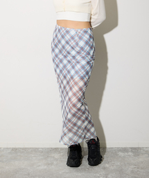 チェックストレートスカート