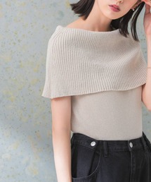 「URBAN RESEARCH ROSSO WOMEN」 半袖ニット 1 ベージュ系その他 レディース URBAN RESEARCH ROSSO WOMEN」 半袖ニット FREE ブラウン