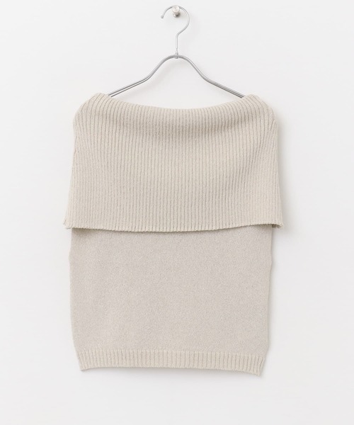 URBAN RESEARCH ROSSO WOMEN（アーバンリサーチ　ロッソ）の「ドライタッチオフショルダーニット（ニット/セーター・レディース・ブラック/ライトベージュ/キャメル・FREE）」の21枚目の写真