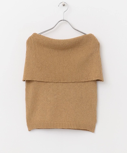 URBAN RESEARCH ROSSO WOMEN（アーバンリサーチ　ロッソ）の「ドライタッチオフショルダーニット（ニット/セーター・レディース・ブラック/ライトベージュ/キャメル・FREE）」の19枚目の写真