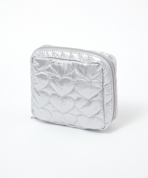BAYFLOW（ベイフロー）の「[縦型内ポケット付き]BFキルティングスクエアポーチ（ポーチ・レディース・ブラック/シルバー・0）」の3枚目の写真
