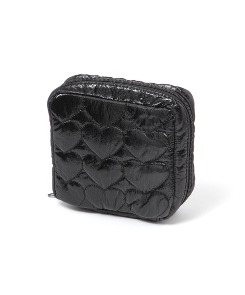 BAYFLOW（ベイフロー）の「[縦型内ポケット付き]BFキルティングスクエアポーチ（ポーチ・レディース・ブラック/シルバー・0）」の4枚目の写真