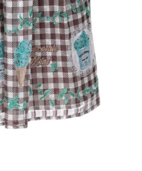 axes femme（アクシーズファム）の「チョコミントプリントスカート