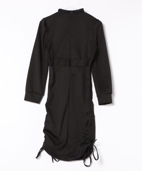 Nia(ニア)の「Nia(ニア)/Vネックチョーカー風 シャーリングワンピース(ワンピース・レディース・ブラック/アイボリー・LARGE/MEDIUM/X-LARGE)」の11枚目の写真