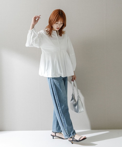 【セール】ジップアップボリュームブラウス（シャツ/ブラウス）｜URBAN RESEARCH ROSSO WOMEN（アーバンリサーチ ロッソ）