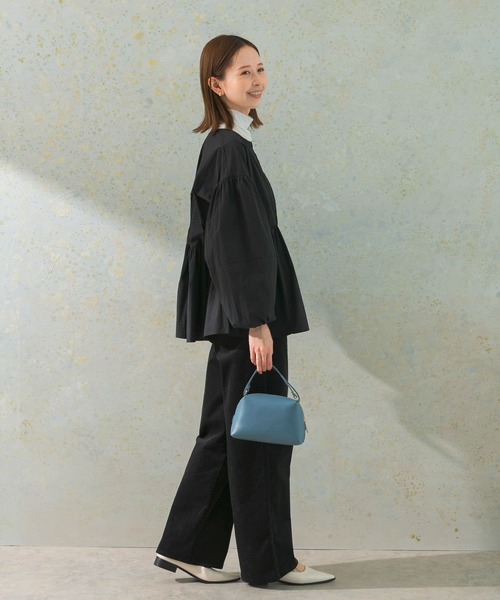 URBAN RESEARCH ROSSO WOMEN（アーバンリサーチ　ロッソ）の「ジップアップボリュームブラウス（シャツ/ブラウス・レディース・ブラック/ベージュ/ホワイト・FREE）」の5枚目の写真