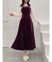 dazzlin ベロアワンピース　赤 dazzlin（ダズリン）｜ワンピース/ドレス（レッド系）一覧 - WEAR
