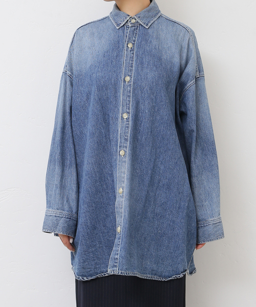JOURNAL STANDARD LUXE（ジャーナルスタンダード　ラックス）の「10OZdenimシャツ（シャツ/ブラウス・レディース・ブルー・FREE）」の11枚目の写真
