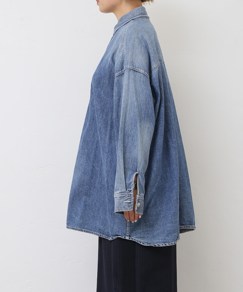 JOURNAL STANDARD LUXE（ジャーナルスタンダード　ラックス）の「10OZdenimシャツ（シャツ/ブラウス・レディース・ブルー・FREE）」の12枚目の写真