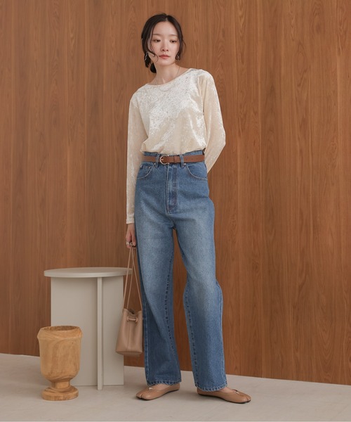 Bab（バブ）の「丸リング細ベルト（ベルト・レディース・グレイッシュベージュ/ブラウン・ONESIZE）」の4枚目の写真