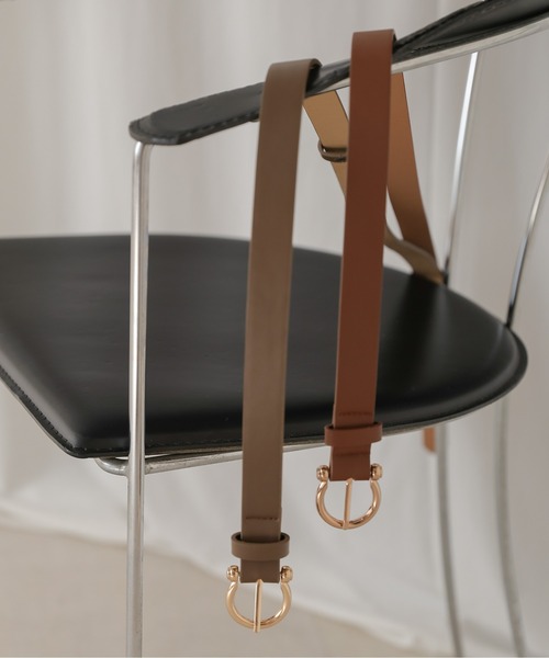 Bab（バブ）の「丸リング細ベルト（ベルト・レディース・グレイッシュベージュ/ブラウン・ONESIZE）」の7枚目の写真