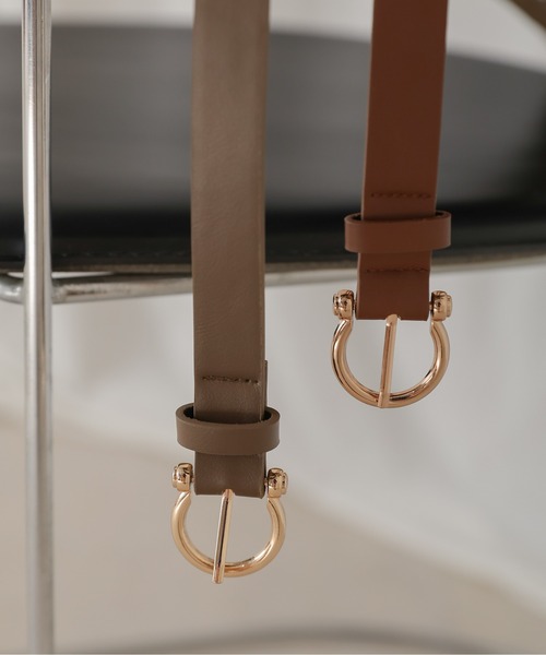 Bab（バブ）の「丸リング細ベルト（ベルト・レディース・グレイッシュベージュ/ブラウン・ONESIZE）」の8枚目の写真