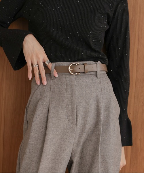Bab（バブ）の「丸リング細ベルト（ベルト・レディース・グレイッシュベージュ/ブラウン・ONESIZE）」の9枚目の写真