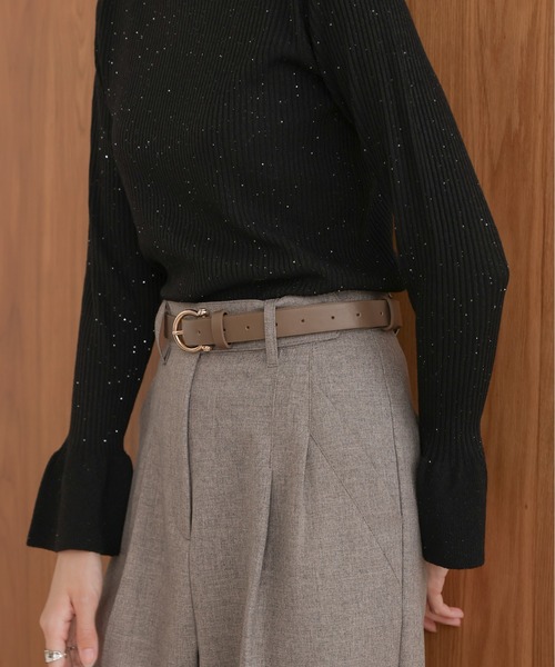 Bab（バブ）の「丸リング細ベルト（ベルト・レディース・グレイッシュベージュ/ブラウン・ONESIZE）」の10枚目の写真