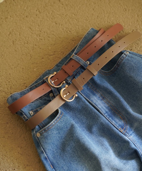 Bab（バブ）の「丸リング細ベルト（ベルト・レディース・グレイッシュベージュ/ブラウン・ONESIZE）」の16枚目の写真