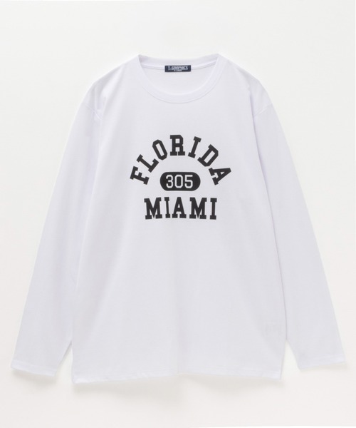 Mac-House(マックハウス)の「T-GRAPHICS カレッジプリントL/S TEE(Tシャツ/カットソー・メンズ・ブラック/ホワイト/グリーン/ライトグレー/ネイビー/オートミール/グレー系1/グレー系2・S/M/L/XL)」の9枚目の写真