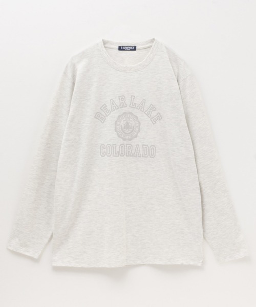 Mac-House(マックハウス)の「T-GRAPHICS カレッジプリントL/S TEE(Tシャツ/カットソー・メンズ・ブラック/ホワイト/グリーン/ライトグレー/ネイビー/オートミール/グレー系1/グレー系2・S/M/L/XL)」の15枚目の写真