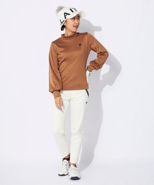 FILA GOLF(フィラゴルフ )の「【FILA GOLF/フィラゴルフ】レディース長袖モックネックシャツ ゴルフ(シャツ/ブラウス・レディース・ブラック/オフホワイト/ピンク/ブラウン系その他・SMALL/MEDIUM/LARGE/X-LARGE/X-SMALL)」の7枚目の写真