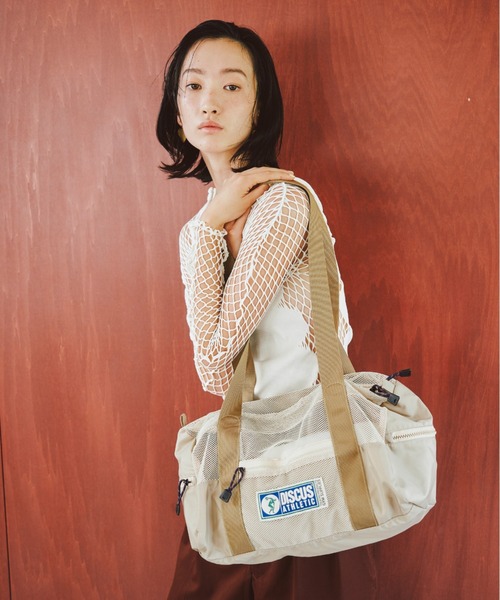 THEATRE PRODUCTS（シアタープロダクツ）の「【THEATREPRODUCTS×DISCUS ATHLETICコラボ】メッシュボストンバッグ（ボストンバッグ・レディース・ベージュ/ブラック・FREE）」の7枚目の写真