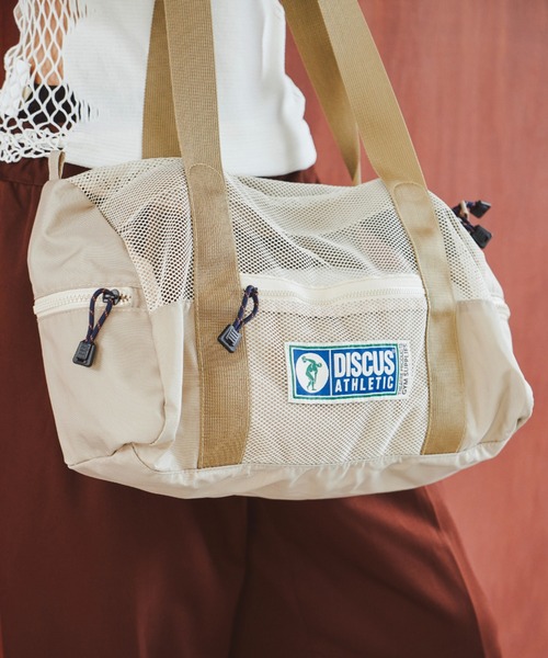 THEATRE PRODUCTS（シアタープロダクツ）の「【THEATREPRODUCTS×DISCUS ATHLETICコラボ】メッシュボストンバッグ（ボストンバッグ・レディース・ベージュ/ブラック・FREE）」の9枚目の写真