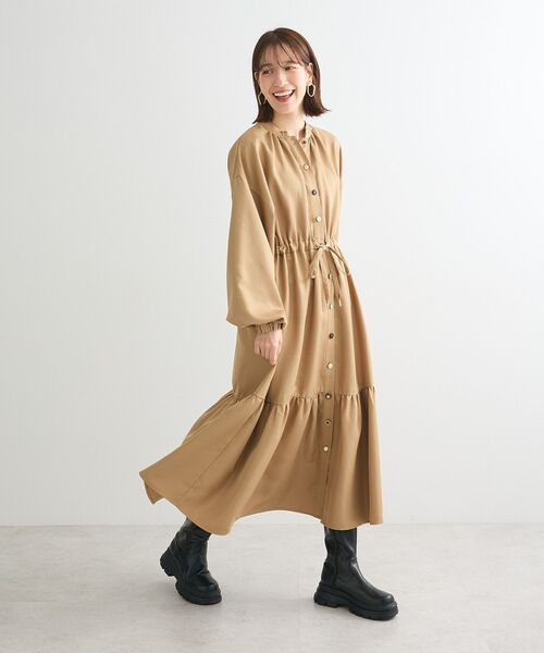 ELENCARE DUE（エレンカーレデュエ）の「・ELENCARE　DUE　イロイロ釦ワンピース（ワンピース・レディース・チャコールグレー/ブラック/ベージュ/パープル・FREE）」の12枚目の写真