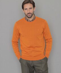 【LEON掲載】14ゲージウォッシャブルウールクルーネックニット