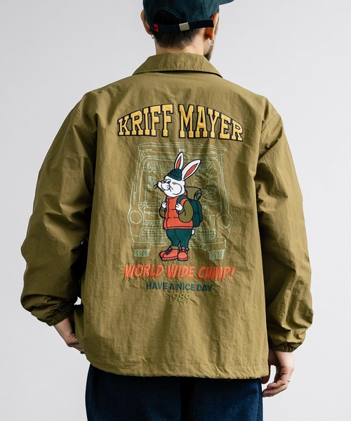 【セール】KRIFF MAYER クリフメイヤー キャンプラビット刺繍コーチジャケット 2417804（ブルゾン）｜KRIFF MAYER（クリフメイヤー）