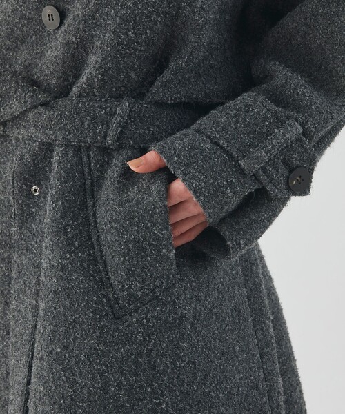 セール】エアブークレーウール ボリュームトレンチコート（トレンチ