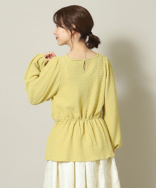 ITS'DEMO（イッツデモ）の「◆【手洗い可】ふくれジャカードペプラムプルオーバー（Tシャツ/カットソー・レディース・イエロー/アイボリー/ブルーグリーン/ブラック・00）」の20枚目の写真