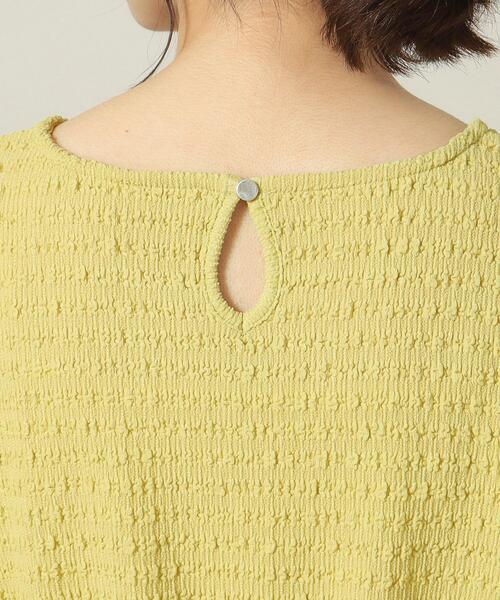 ITS'DEMO（イッツデモ）の「◆【手洗い可】ふくれジャカードペプラムプルオーバー（Tシャツ/カットソー・レディース・イエロー/アイボリー/ブルーグリーン/ブラック・00）」の8枚目の写真