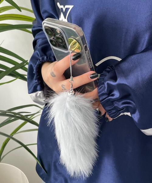 WEGO（ウィゴー）の「WEGO/ミニファーしっぽキーホルダー（キーホルダー・レディース・ブルー/その他1/その他2/その他3/ホワイト/ブラック/パープル/ベージュ/ピンク・FREE）」の4枚目の写真