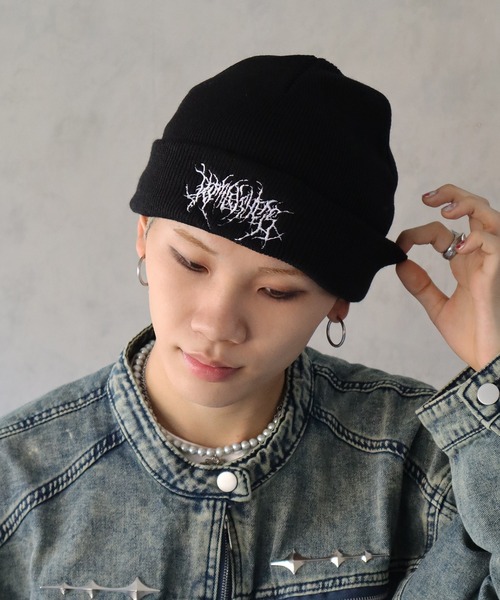 nknitリバーシブルニットキャップ Y2K BEANIE | ONE SIZE(19) BLACK (01) | KNIT | ニット帽