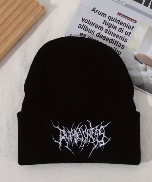 BARELY BLUE（ベアリーブルー）の「【 BARELY BLUE / ベアリーブルー 】 スパイダー ウェブ ストリート ニット キャップ（ニットキャップ/ビーニー・レディース・ブラック/ホワイト/レッド/グレー/グリーン/ネイビー・FREE）」の12枚目の写真