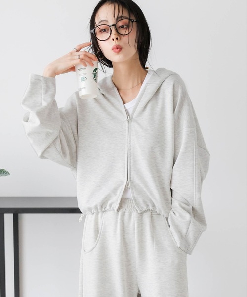 SUGAR BISKET（シュガービスケット）の「ダブルジップパーカー（パーカー・レディース・ブラック/オートミール/チャコール・フリー）」の21枚目の写真