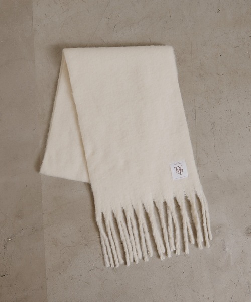 CIAOPANIC TYPY（チャオパニックティピー）の「【静電気防止】太フリンジマフラー（マフラー・レディース・オフホワイト/ブルー/イエロー/ライトグレー系・ONE SIZE）」の18枚目の写真