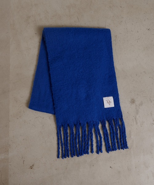 CIAOPANIC TYPY（チャオパニックティピー）の「【静電気防止】太フリンジマフラー（マフラー・レディース・オフホワイト/ブルー/イエロー/ライトグレー系・ONE SIZE）」の12枚目の写真