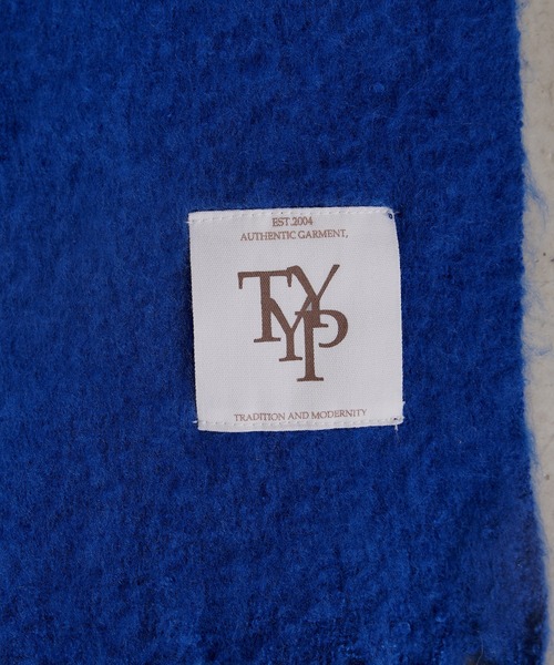 CIAOPANIC TYPY（チャオパニックティピー）の「【静電気防止】太フリンジマフラー（マフラー・レディース・オフホワイト/ブルー/イエロー/ライトグレー系・ONE SIZE）」の8枚目の写真