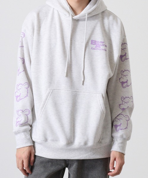 セール】BEARAURA 刺繍 オーバーサイズ スウェットパーカー裏起毛
