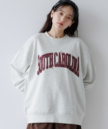 RAGEBLUE | フラワー刺繍/カレッジロゴプリントスウェット(スウェット)