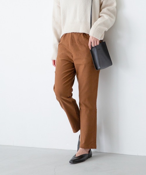 welleg(ウェレッグ)の「あったか 裏起毛 ハイパーストレッチテーパードパンツ(その他パンツ・レディース・ブラック/ブラウン/チャコール/モカ/ベージュ/カーキ・L/M)」の3枚目の写真