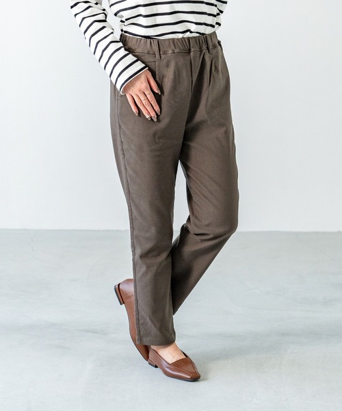 welleg(ウェレッグ)の「あったか 裏起毛 ハイパーストレッチテーパードパンツ(その他パンツ・レディース・ブラック/ブラウン/チャコール/モカ/ベージュ/カーキ・L/M)」の4枚目の写真