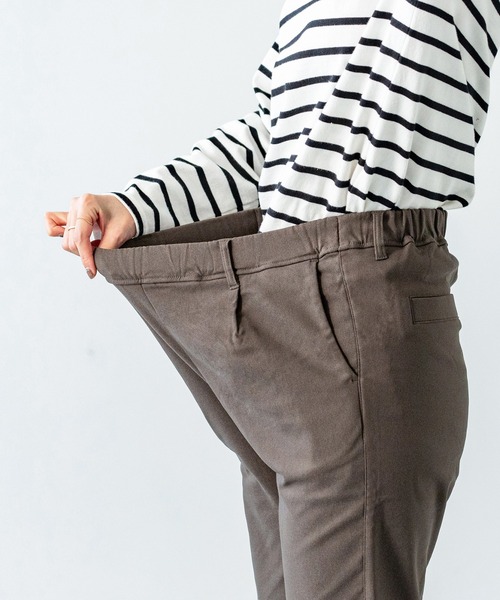 welleg(ウェレッグ)の「あったか 裏起毛 ハイパーストレッチテーパードパンツ(その他パンツ・レディース・ブラック/ブラウン/チャコール/モカ/ベージュ/カーキ・L/M)」の8枚目の写真