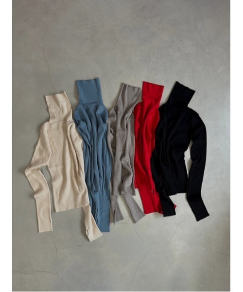 AMAIL(アマイル)の「Fashionable standard knit(ニット/セーター・レディース・アイボリー/ブラック/グレー/ブルー/レッド・FREE)」の6枚目の写真