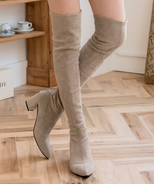 【22-24.5cm】 スレンダーニーハイブーツ（ブーツ）｜JULIA BOUTIQUE（ジュリアブティック）