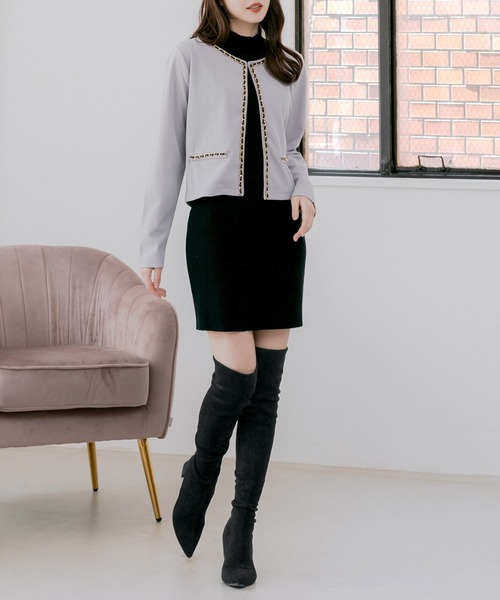 【22-24.5cm】 スレンダーニーハイブーツ（ブーツ）｜JULIA BOUTIQUE（ジュリアブティック）