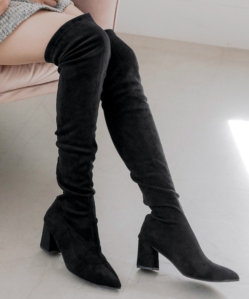 【22-24.5cm】 スレンダーニーハイブーツ（ブーツ）｜JULIA BOUTIQUE（ジュリアブティック）